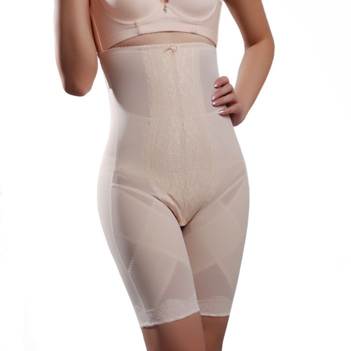 Thin ultra high waist double abdomen drawing pants corset pants open file stovepipe butt-lifting puerperal body shaping pants