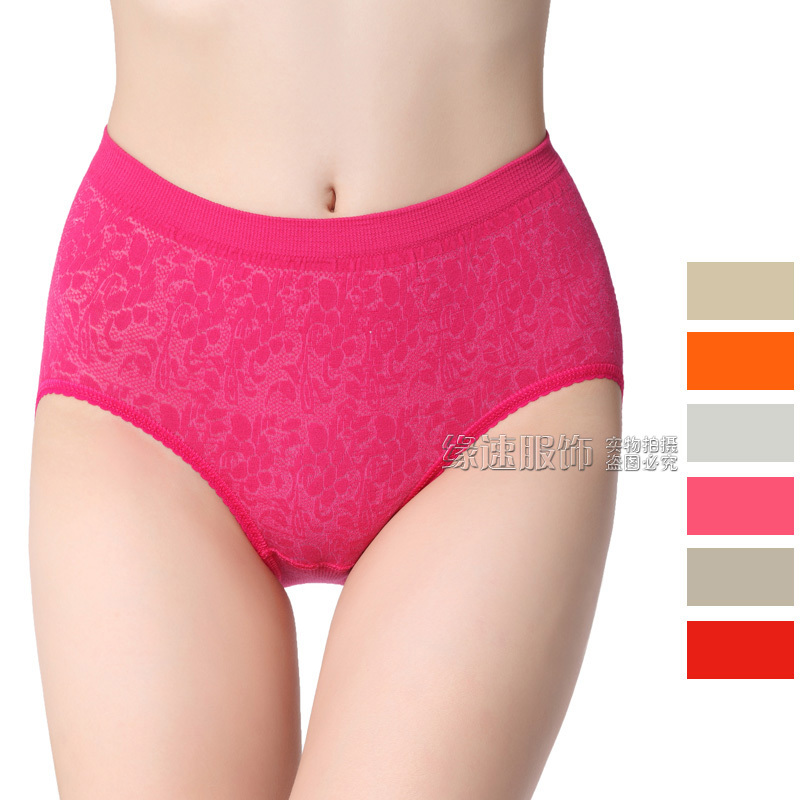 Thing underwear 6676 classic female seamless mid waist panties loose panty old-age triangle panties