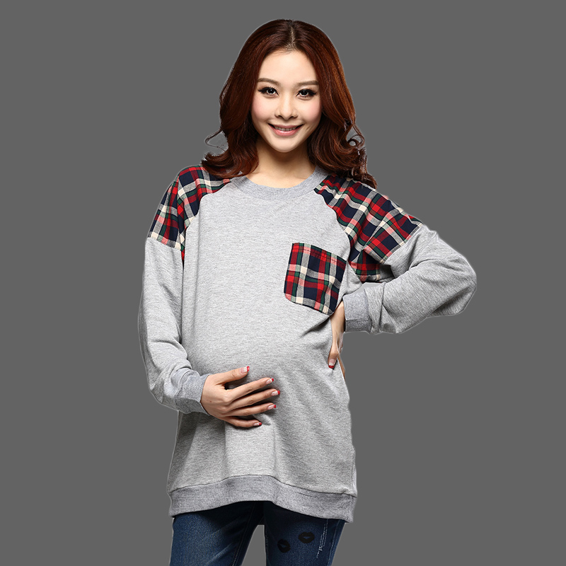 Three-color maternity clothing spring maternity sweatshirt maternity t-shirt loose top outerwear