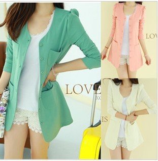 Three Colors 2012 New Hotsale Autumn Women Long Crew Neck Ladies Elegent Slim Fit Single-Breasted Trench Jacket M-XXL