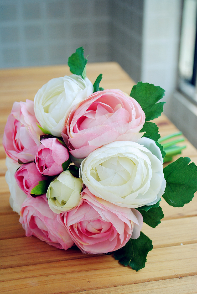 Three colors to choose A matron of honour wedding bouquet simulation Hand bouquet Flower girls hand bouquet