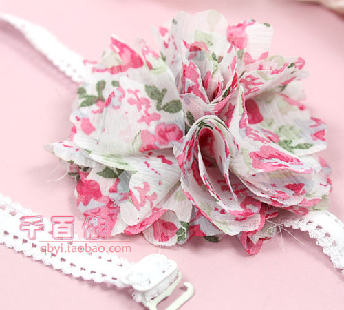 Three-dimensional chiffon flower halter-neck shoulder strap pectoral girdle aesthetic safetying