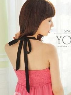 Three-dimensional silk bow steps halter-neck shoulder strap underwear shoulder strap chiffon shoulder strap pectoral girdle