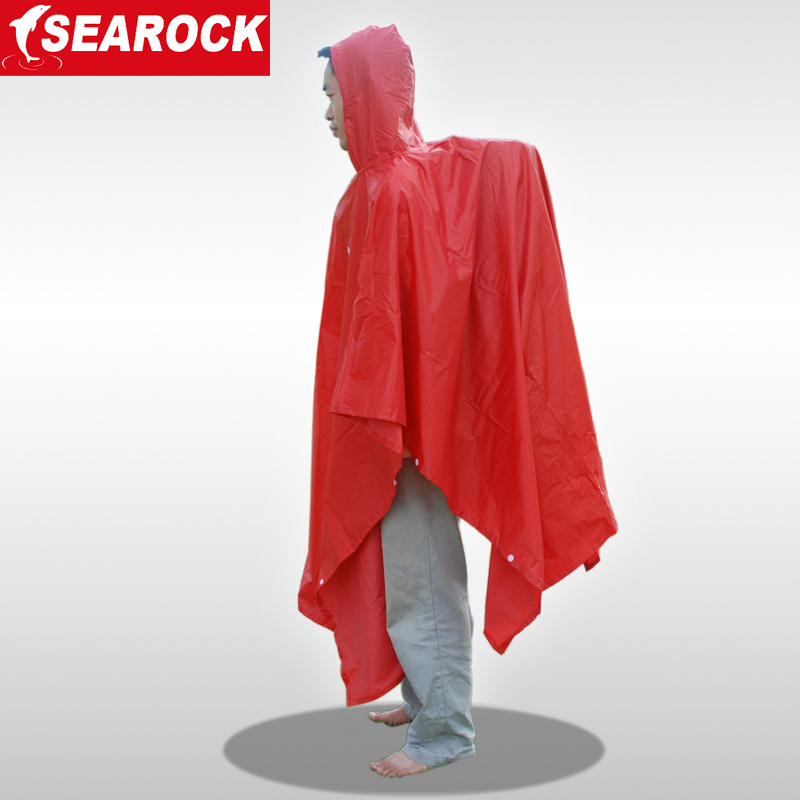 Three-in poncho strengthen edition multifunctional thickening raincoat