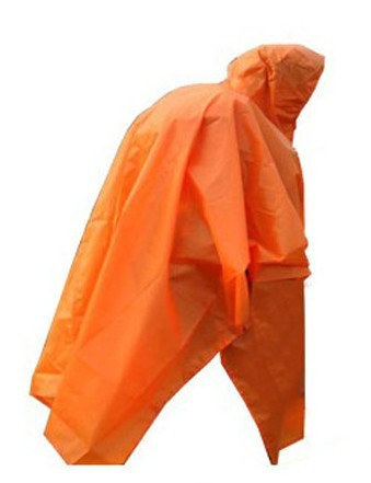 Three-in raincoat poncho backpack cover mat