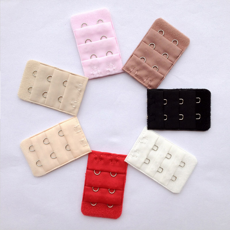 Three lines 5 , two rows bra hasp single-bra lengthening buckle beige red black polyester cotton