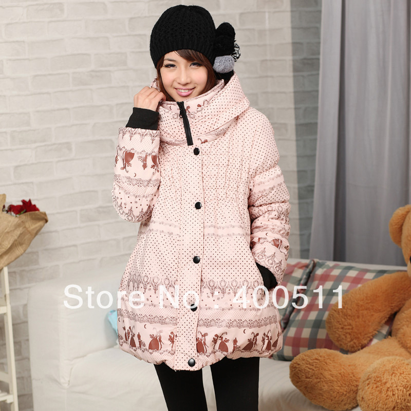 Threesoft thick thickening maternity wadded jacket stand collar wind sweet fancy maternity cotton-padded jacket 72912