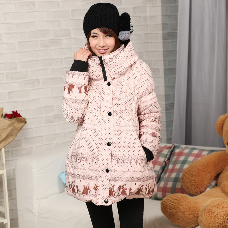 Threesoft thick thickening maternity wadded jacket stand collar wind sweet fancy maternity cotton-padded jacket 72912