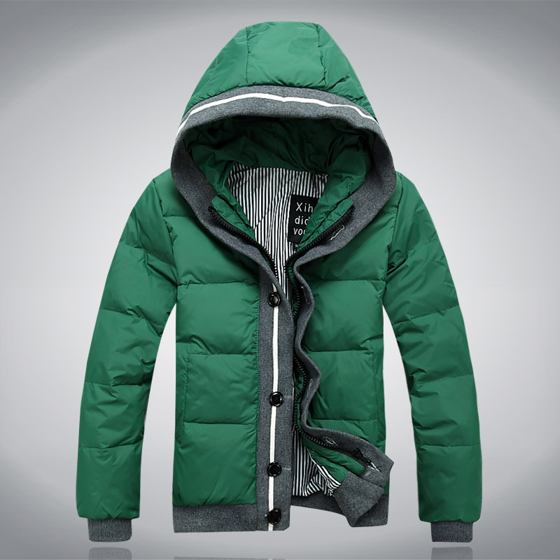 Tidal current male down coat male winter outerwear short design thickening lovers male Women