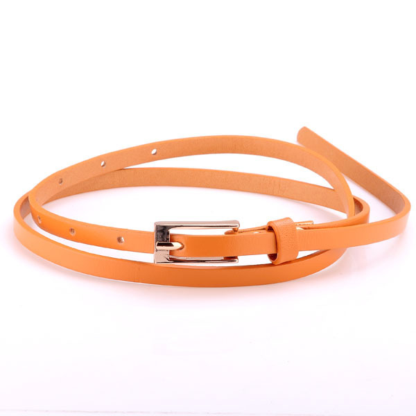 Tieclasps thin all-match belt female leather first layer of cowhide strap female cummerbund female