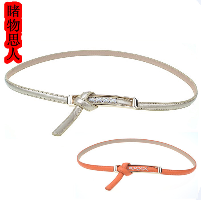 Tieclasps women's belt genuine leather thin belt female fashion decoration strap all-match ladies belt