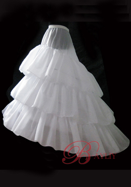 Tiered Petticoat Skirt Sweep Train Wedding Dress Bridal Gown Hoop WPD05011