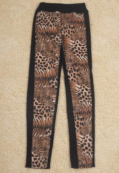 Tiger faux leather patchwork fashion female 2013 spring legging plus size