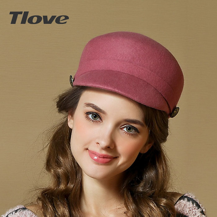 Tlove women's autumn and winter woolen hat fashion fedoras dome