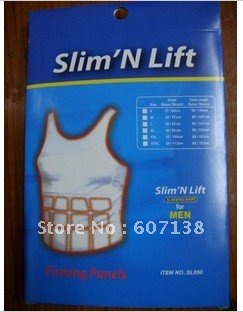 (To AU/NZ etc) EMS free shipping 20pcs/lot Slim N Lift for men Slimming Vest with mixed sizes Black or white in retail pack