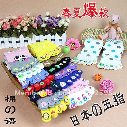 Toe socks Women stripe socks  Free Shipping