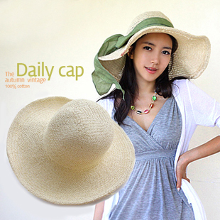 Tong hat straw braid sunbonnet travel cap beach cap handmade large brim hat high quality