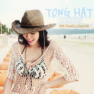 Tong hat strawhat big along the cap beach cap campaigners strawhat 15cm sun-shading beach cap