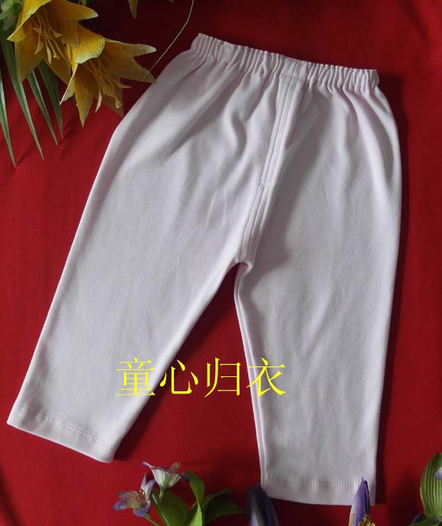 TONGTAI 100% cotton panties pants baby casual panties solid color powder blue