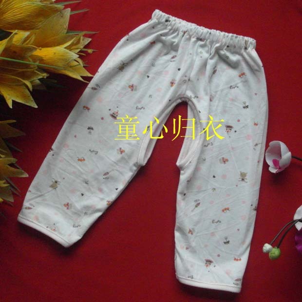 TONGTAI 11 flower b9 b baby 100% cotton small pants soft and comfortable beautiful 52 - 66 open-crotch pants separate