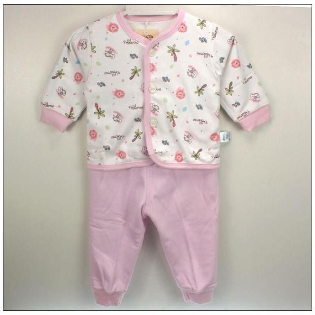 TONGTAI 1277 spring and autumn baby underwear 100% cotton double layer child sleepwear back-to-back underwear set