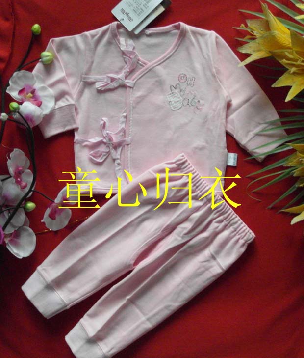 TONGTAI 1280 kimono baby underwear set 100% cotton baby underwear newborn underwear trousers open-crotch