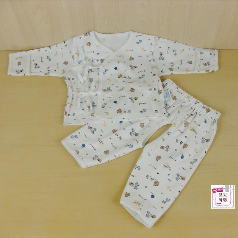 TONGTAI 1299 spring and autumn 100% cotton newborn kimono underwear set baby long johns long johns belt armfuls set