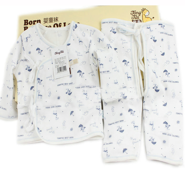 TONGTAI a52d newborn 100% cotton kimono newborn baby underwear set baby 100% cotton lacing monk clothing