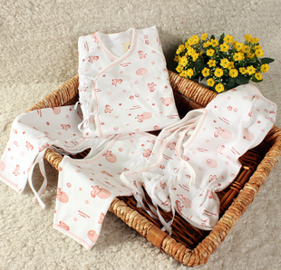 TONGTAI a56d 100% cotton monk clothing newborn clothes autumn and winter underwear set newborn baby clothes