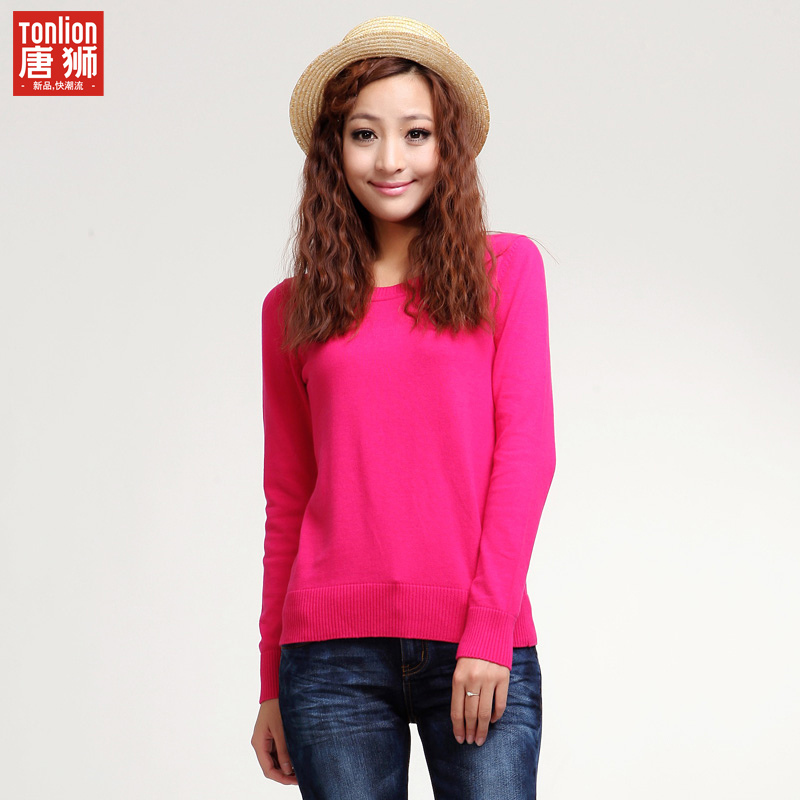 TONLION autumn sweater female medium-long pullover sweater thin sweater outerwear