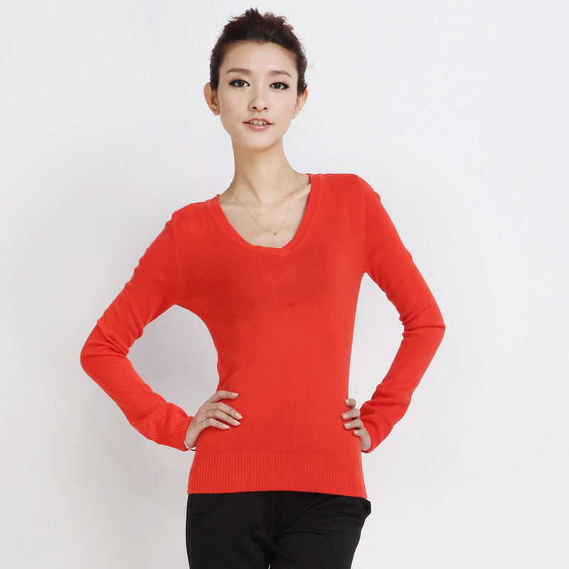TONLION women's V-neck sweater women's pullover sweater d593 159
