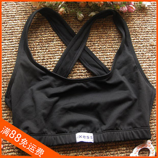 Top black plus size sports bra yoga bra wireless full cup l xl