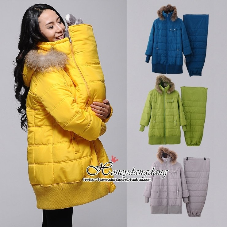 Top clothes for mother and son maternity coat skiing thickening cotton-padded maternity wadded jacket cotton-padded jacket