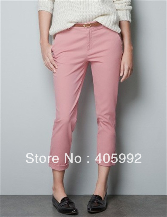 Top grade new arrival casual ice cream color cargo pants in 3 sizes,high quality of cotton blends&polyester,free belt,fresh