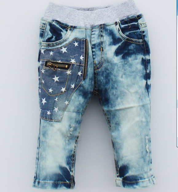 top quality girls jeans,free shipping children stars pants 6235 baby summer trousers