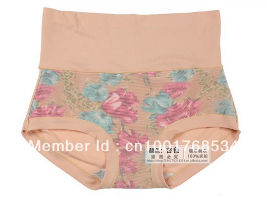 Top Quality  High-waisted Underwear  Comfortable and Soft Women's Briefs 5 Colors Available