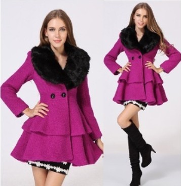 Top Quality Winter Luxury Large Fur Collar Hooded Cloak Woman's Coat Multilayers Skirt Pendulum Long Jacket Outwear Fashion Coat