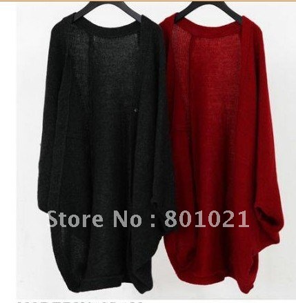 Top Sale Fashion Women Lady Loose Bat dolman Sleeve Knit Sweater Top Cardigan Shawl Cape
