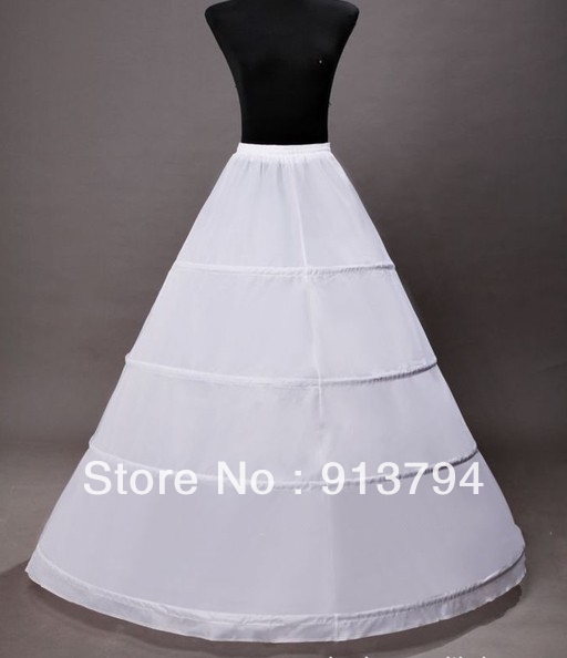 Top Sell Free Shipping 4 Hoop Elastic Waist In Stock Slip Underskirt Bridal Accessories PT-08 Wedding dress Petticoat