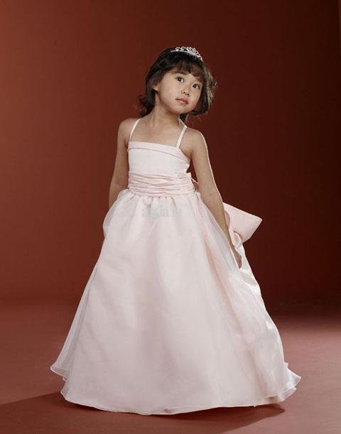 Top Sell New Pretty Junior Bridesmaid Flower Girl Dress Taffeta Wedding Gown F01