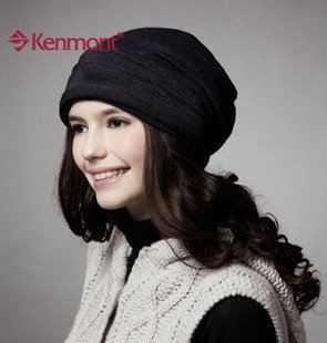 TOP SELLER New arrival Brand Beanie Hat, 100% Mercerized Cotton Beanie Hat, Jacquard knit winter hat, KM 1194-01 Black