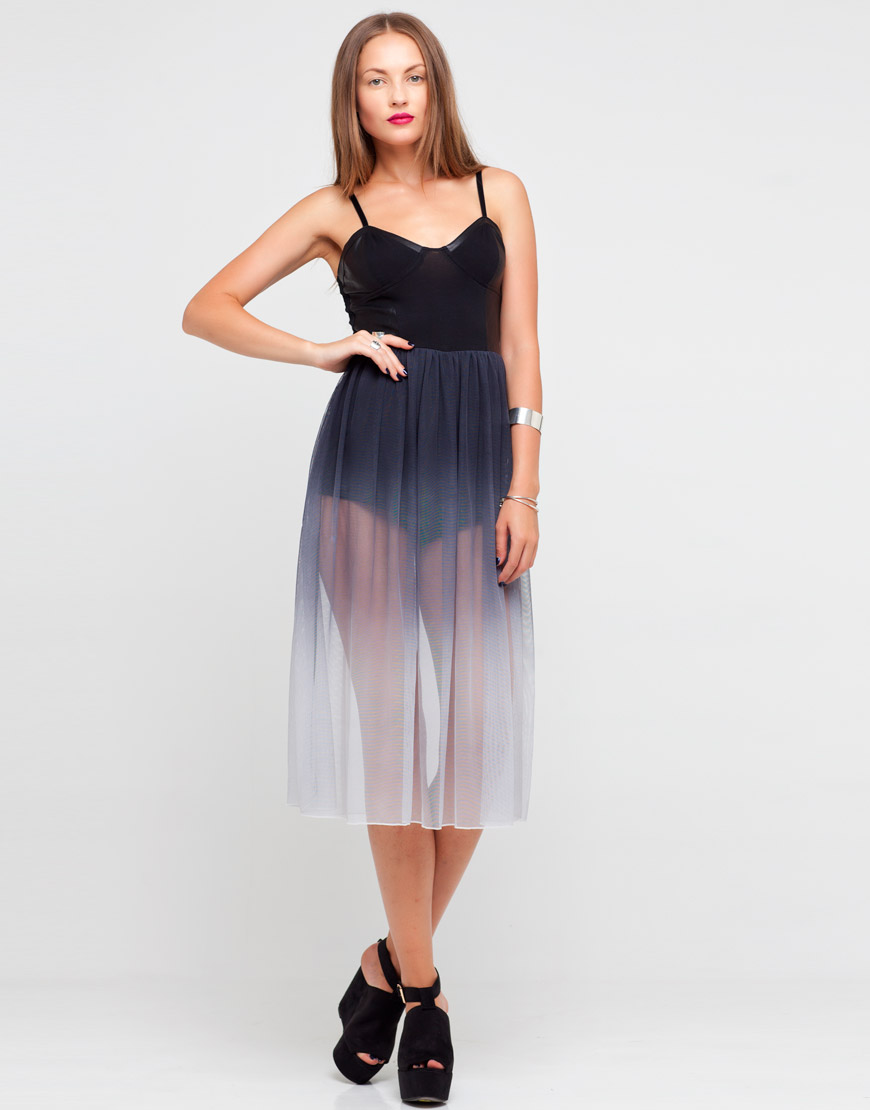 Topshop fashion sexy spaghetti strap patchwork leather tube top gradient one-piece dress jumpsuit