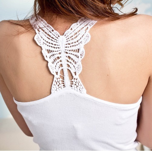 TP-131 back shoulder ice silk knitted lace stitching bottoming shirt sling vest primer cool sexy lady's camisole in colorful