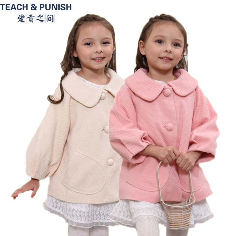 Tph children's clothing female child outerwear female child 2013 spring outerwear female child casual all-match single breasted