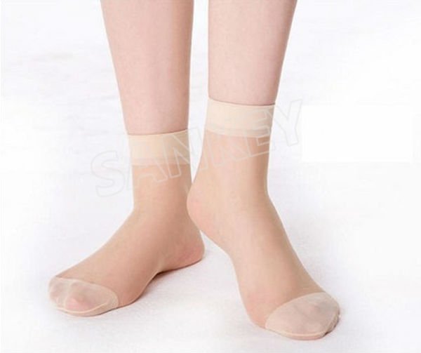 Tracking Ship+50pairs/lot New 2013 Women Medias Silk Stock Stockings Ankle Sock Socks Soft Skin Color
