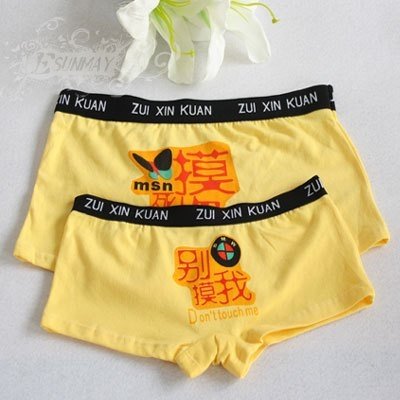Trade fine cotton underwear pants couple (Do not touch my 4-color)