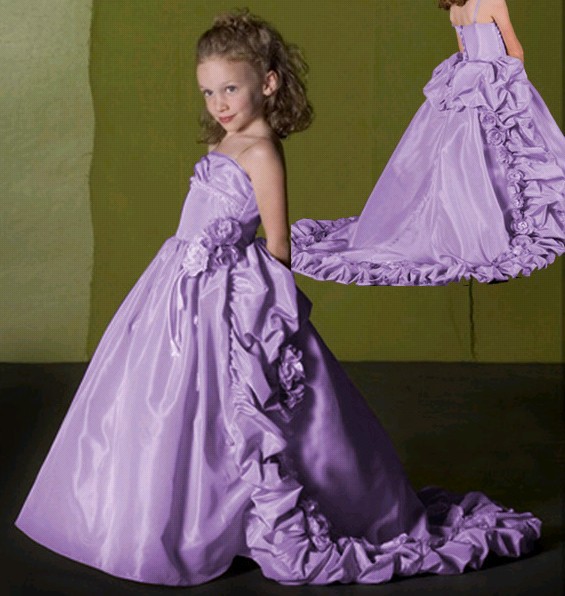 Trailing dress children stage costumes dress beautiful, beauty pageant dress model contest.