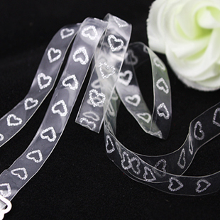 Transparent glitter transparent shoulder strap invisible shoulder strap silver love