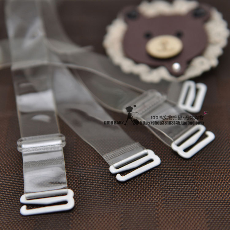 Transparent scrub invisible tape underwear shoulder strap bra belt slip-resistant 1.8 high quality bag plastic buckle