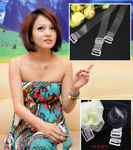 Transparent shoulder strap invisible tape silica gel underwear shoulder strap pectoral girdle bra with invisible shoulder strap